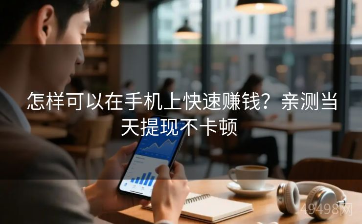 怎样可以在手机上快速赚钱？亲测当天提现不卡顿 