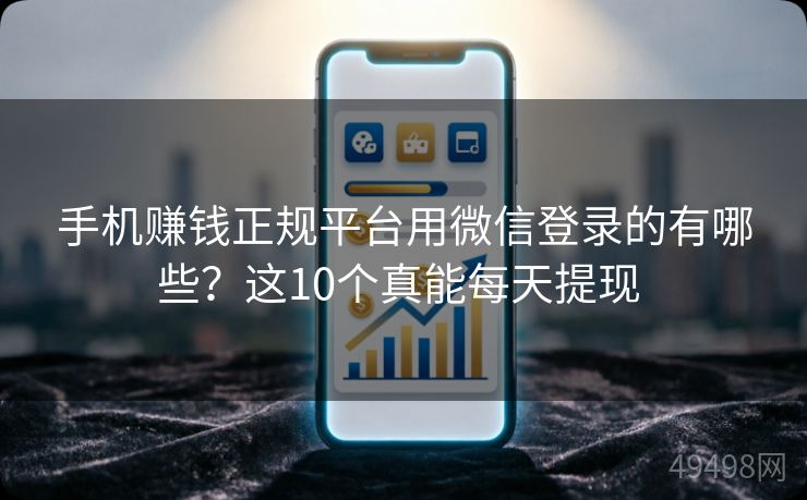 手机赚钱正规平台用微信登录的有哪些？这10个真能每天提现 