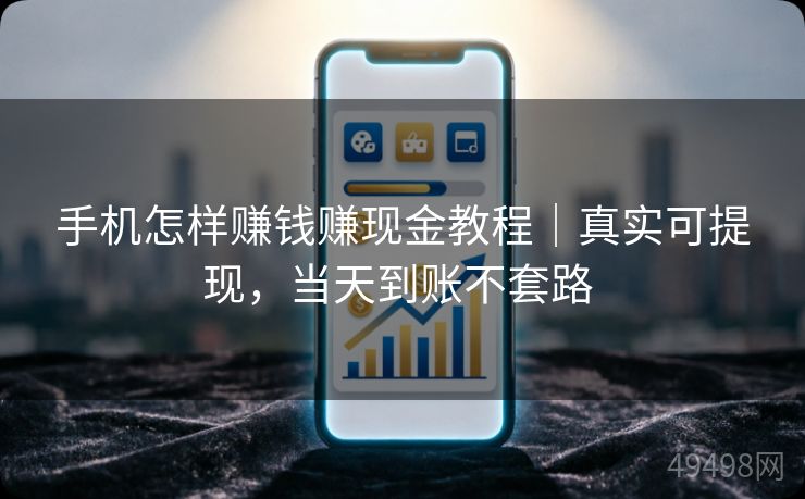 手机怎样赚钱赚现金教程｜真实可提现，当天到账不套路 