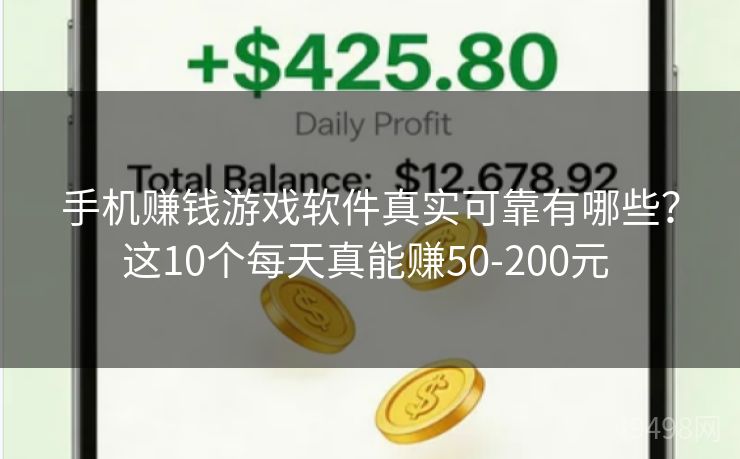 手机赚钱游戏软件真实可靠有哪些？这10个每天真能赚50-200元 