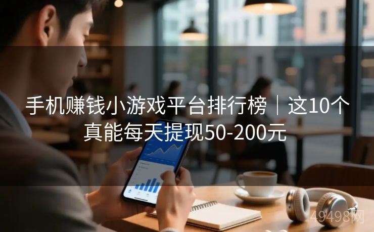 手机赚钱小游戏平台排行榜｜这10个真能每天提现50-200元 