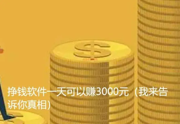 挣钱软件一天可以赚3000元（我来告诉你真相）